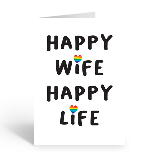 Happy Wife Happy Life Greeting Card