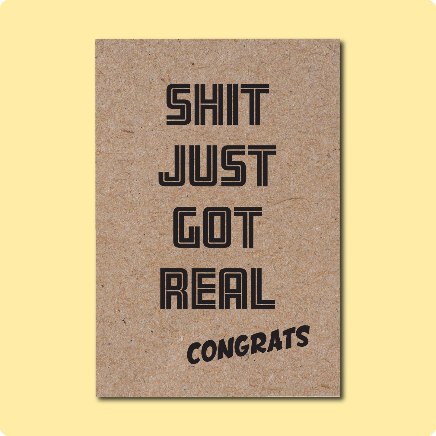  Shit Just Got Real Congratulations Greeting Card for Wedding Engagement Gay LGBT