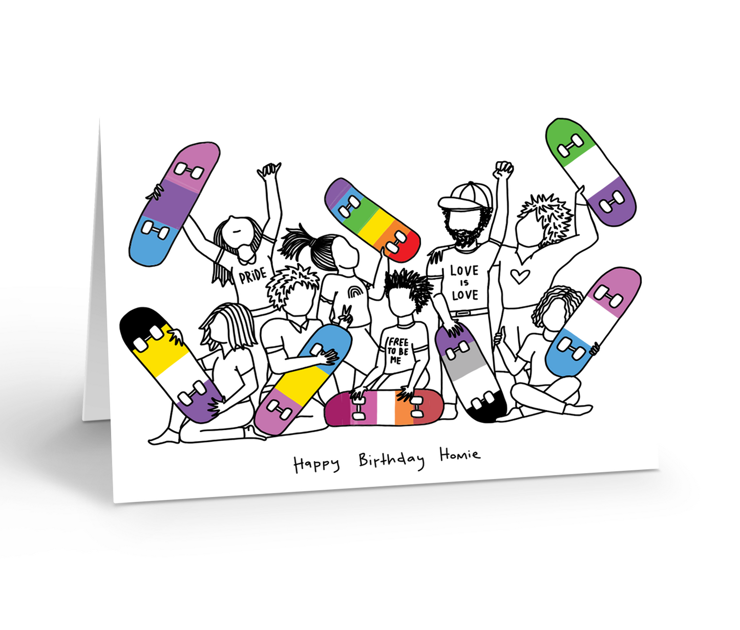 HAPPY BIRTHDAY SKATER HOMIE Greeting Card