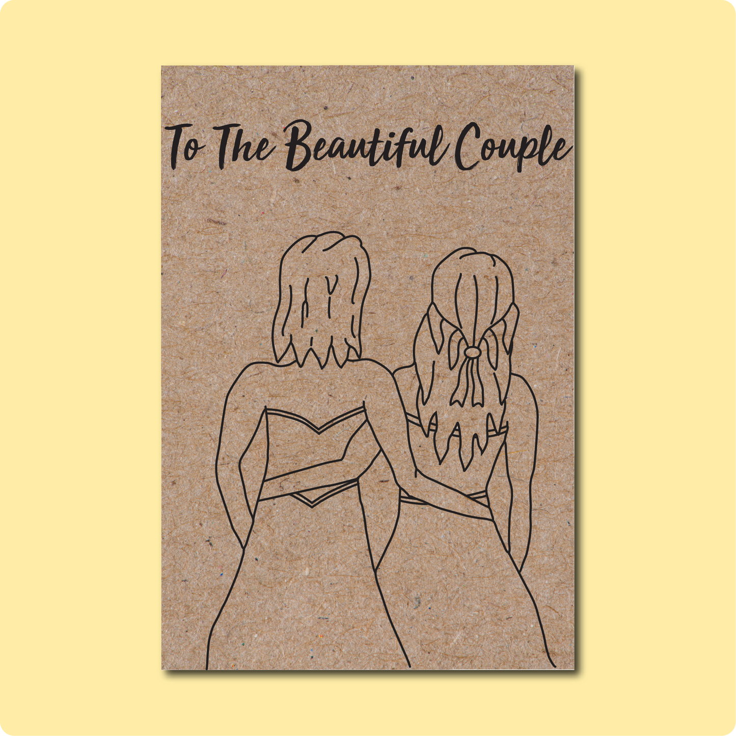 To the Beautiful LGBTQ Couple Wedding Greeting Card 