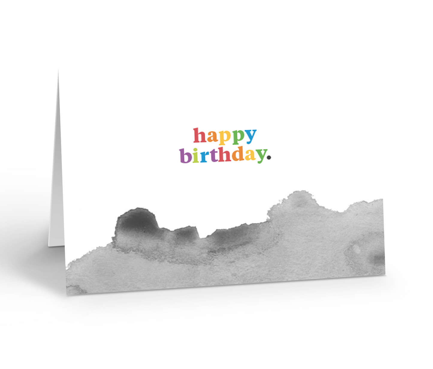 Watercolour happy birthday greeting card
