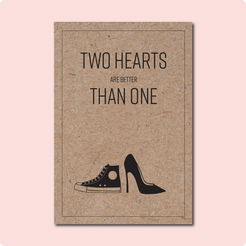 Two Hearts Are Better Than One Featuring One Heel and One Sneaker Shoes