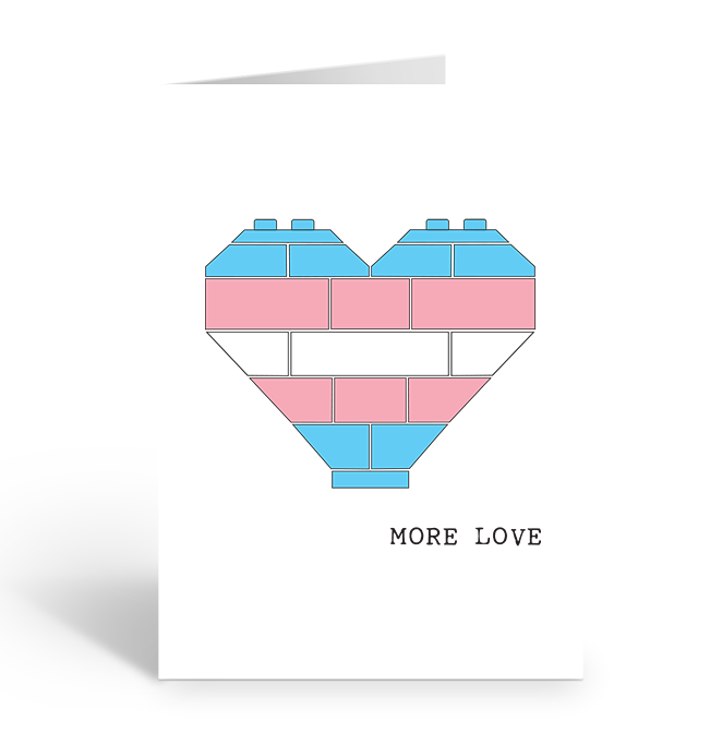 Trans brick heart more love greeting card