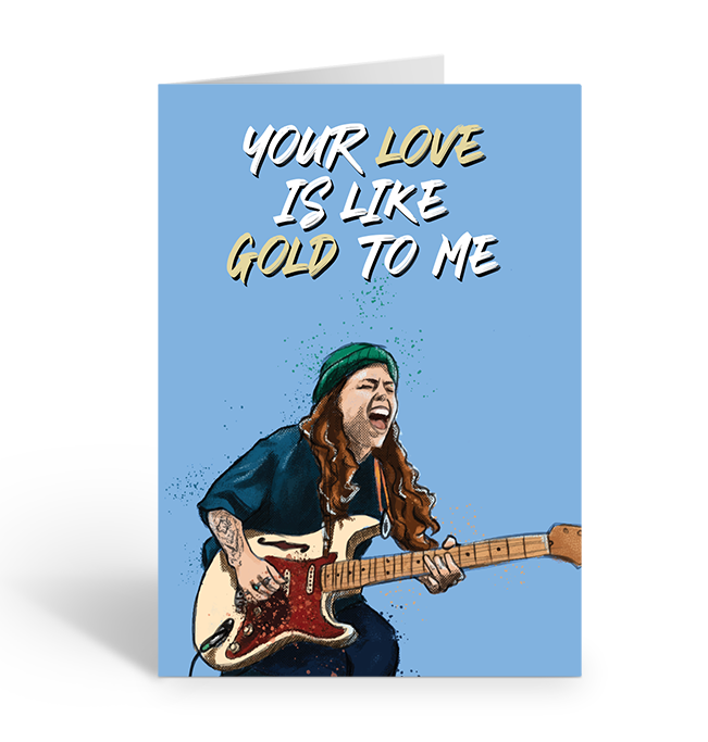 Your love is like gold to me Tash Sultana greeting card