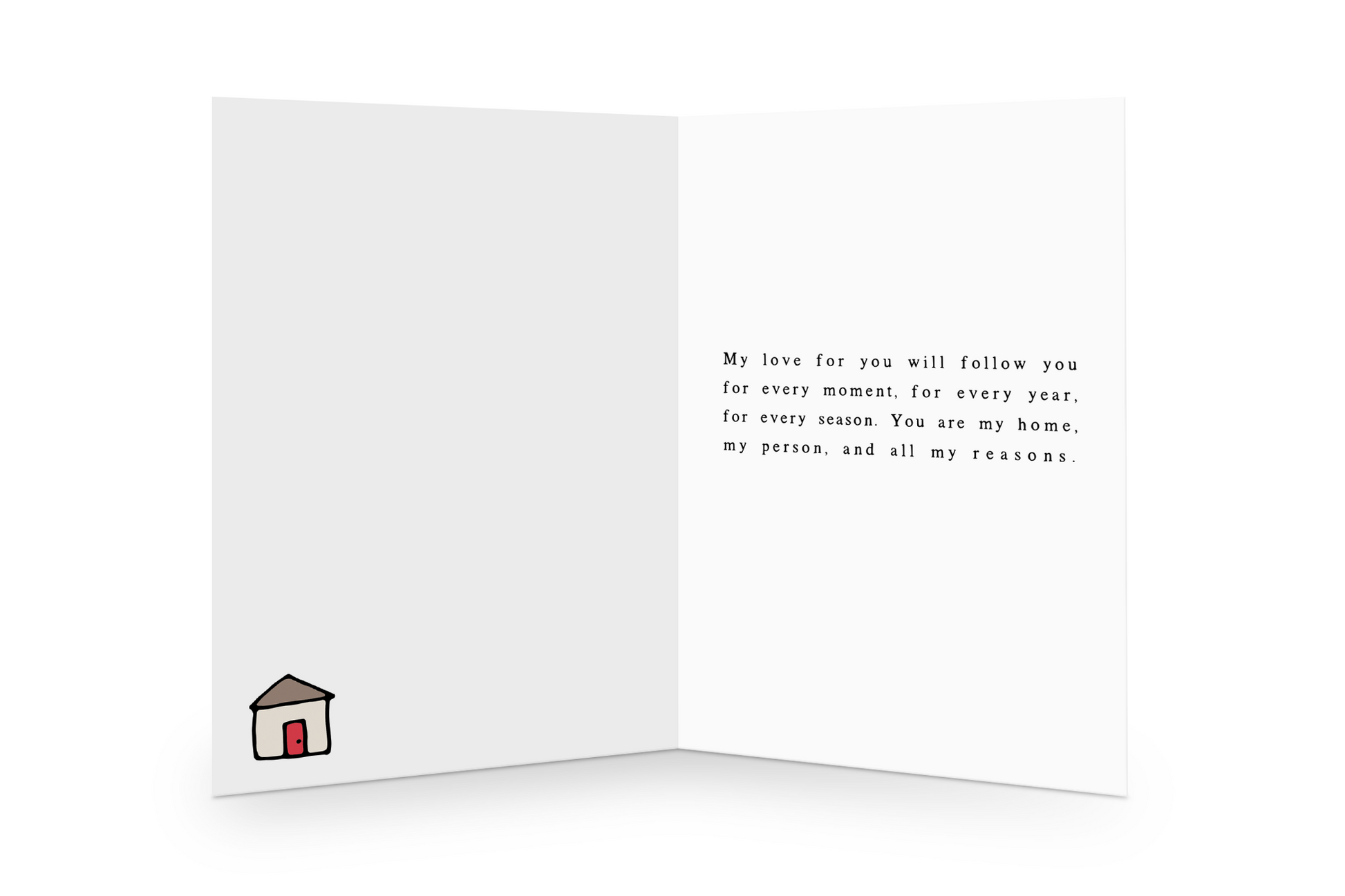 Love poem inside greeting card by Courtney Peppernell