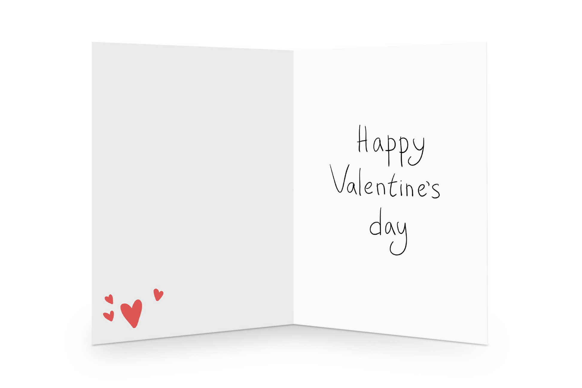 Happy Valentine's Day inside Greeting Card