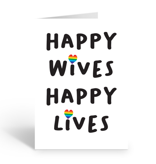 Happy wives happy lives greeting card