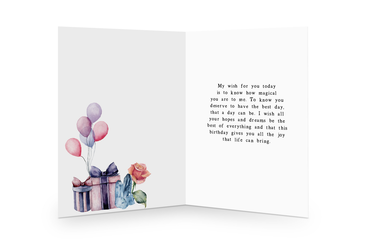 Birthday Poem inside greeting card by Courtney Peppernell