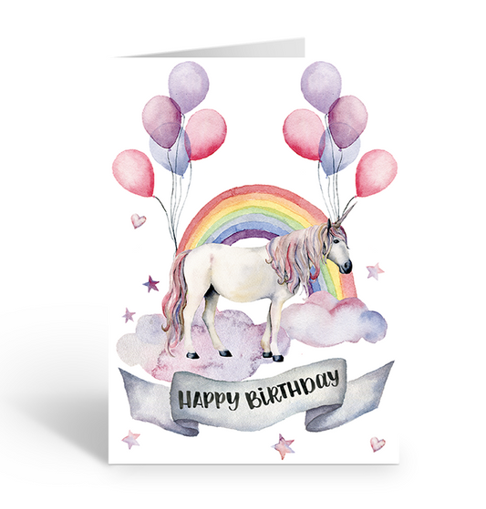 Happy Birthday Unicorn Greeting Card