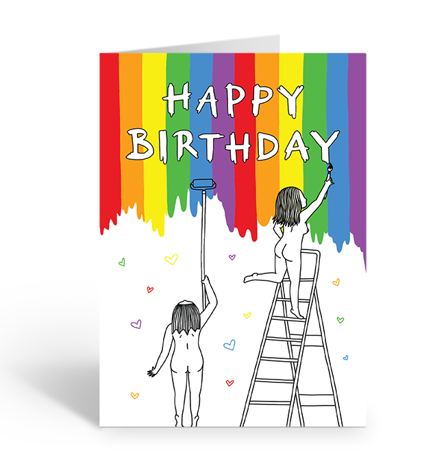 Happy Birthday Paint Greeting Card