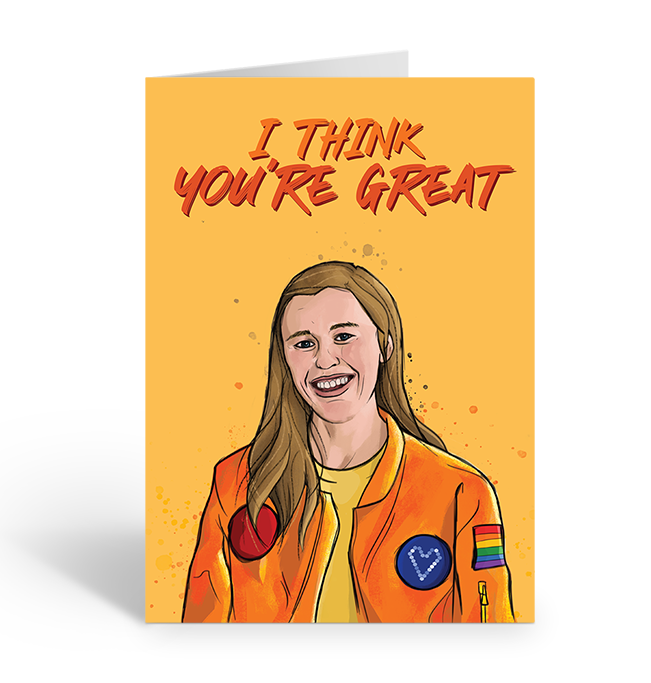 I think you're great Alex the Astronaut greeting card