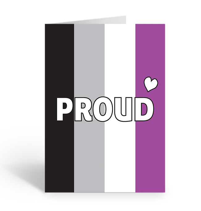 Proud Asexual Flag Greeting Card