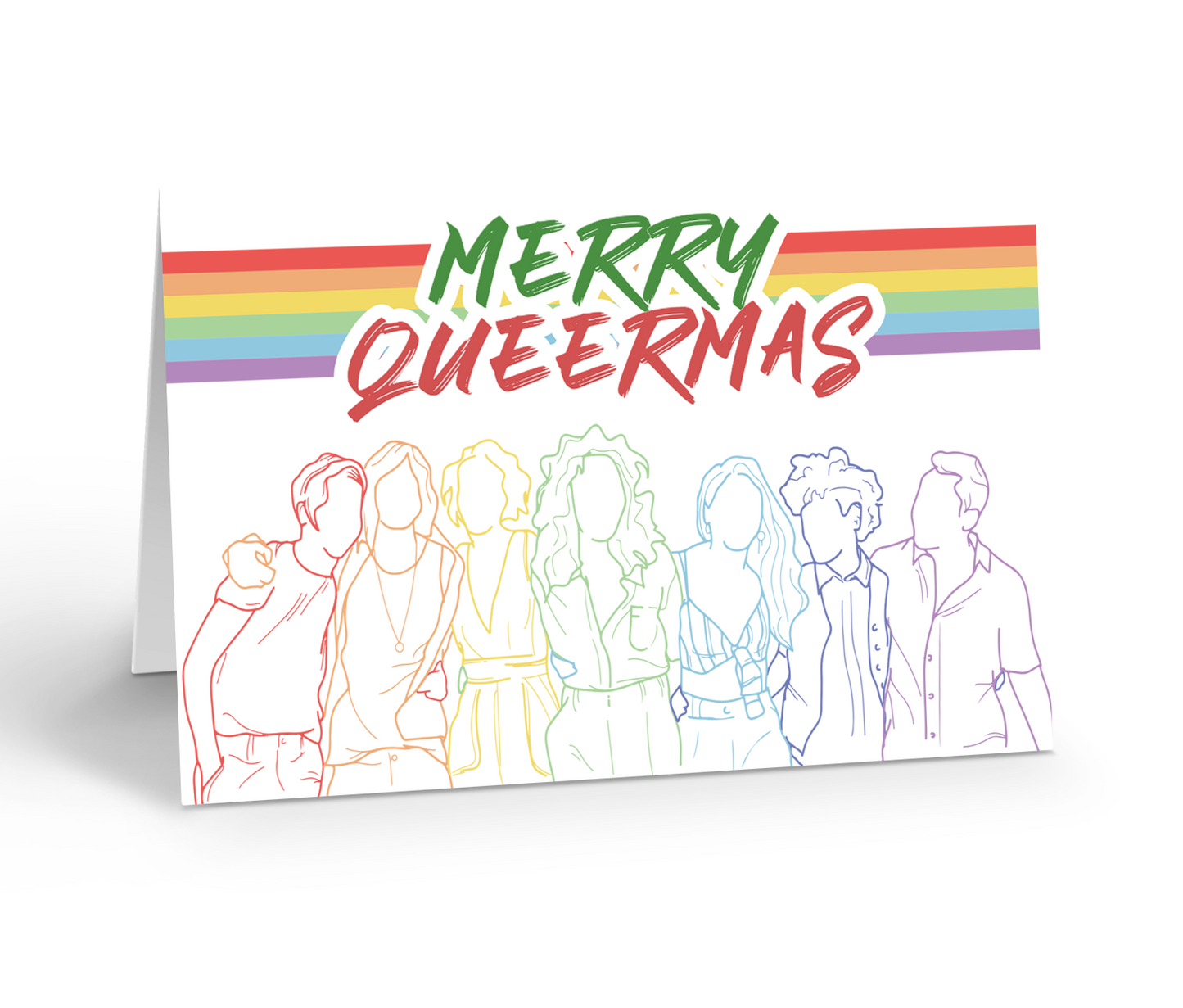 Merry Queermas GenQ L Word Crew Greeting Card
