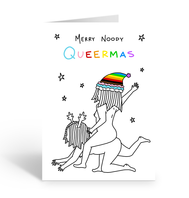Merry Noody Queermas Greeting Card