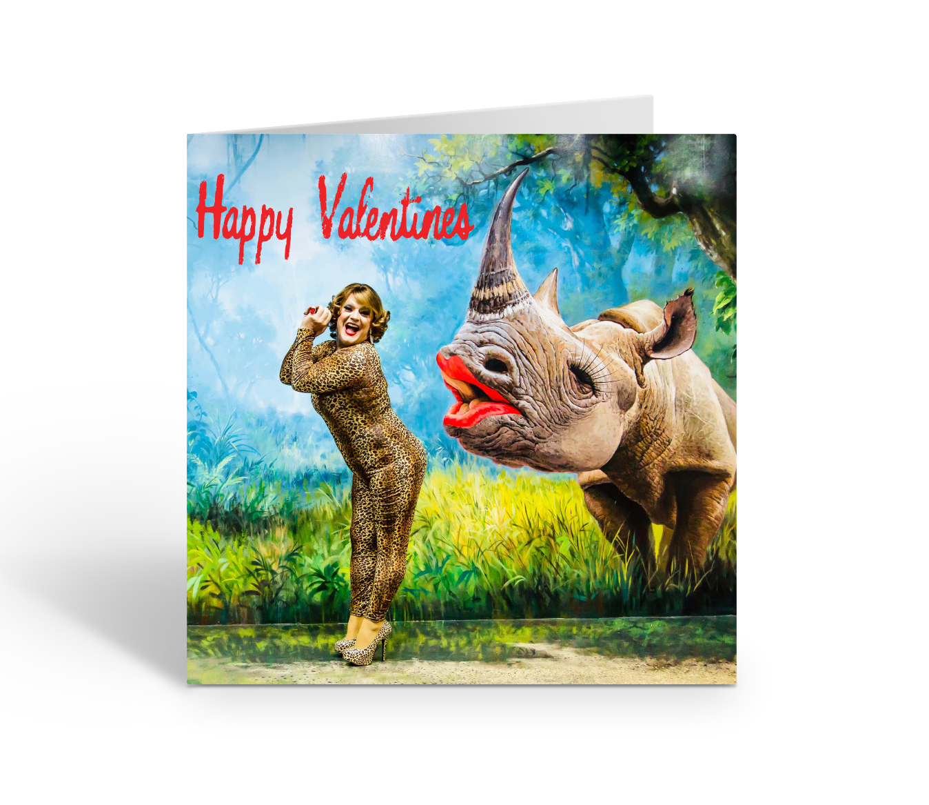 Happy Valentine's Greeting Card with Dolly Diamond.
