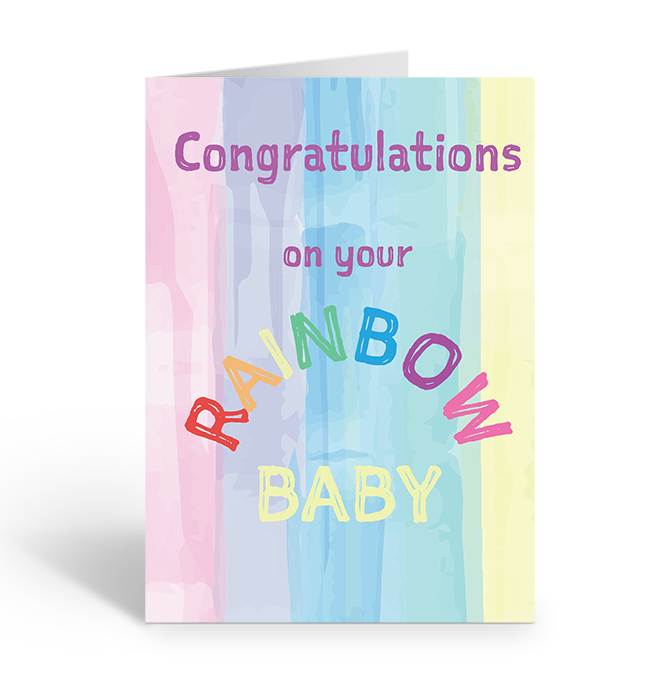 Congratulations on your rainbow baby greeting card