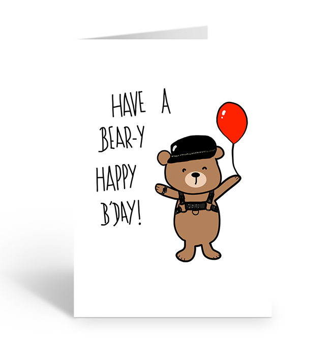 Have a bear-y happy b'day greeting card