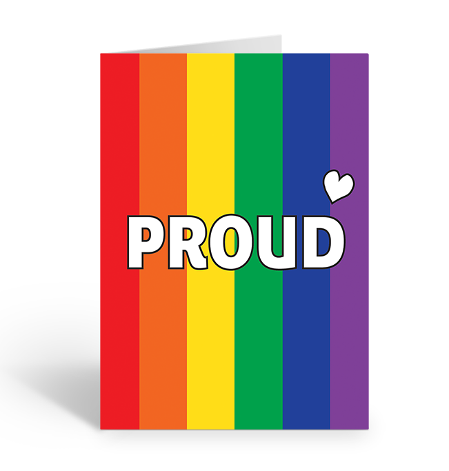 Proud Rainbow Flag Colours Greeting Card