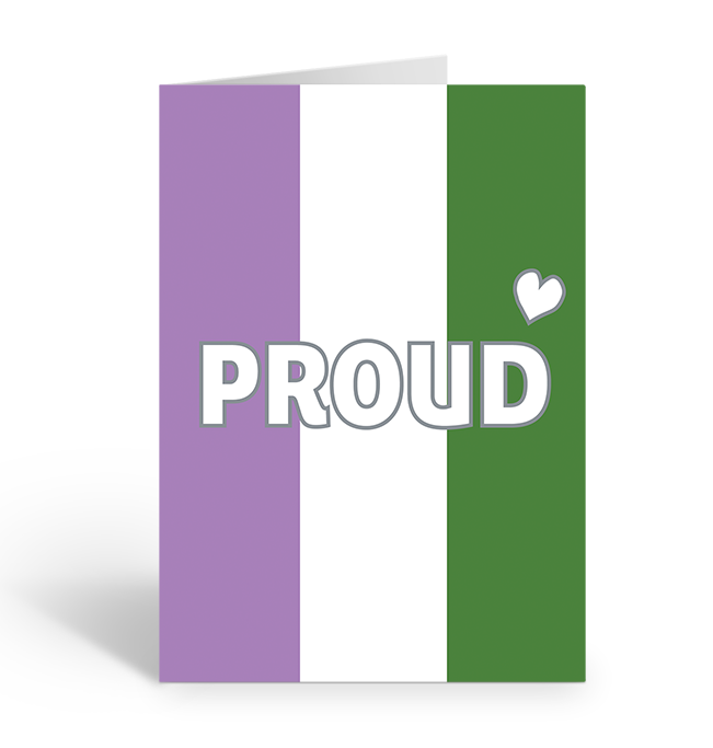 Proud Genderqueer Flag Colours Greeting Card