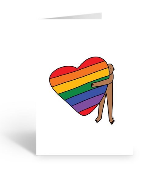 Rainbow POC Hugs Greeting Card