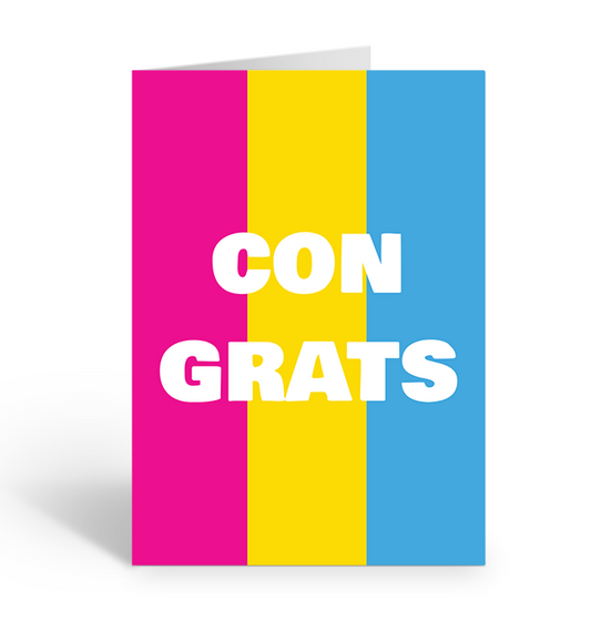 Congrats on Pansexual Pride Flag Greeting Card