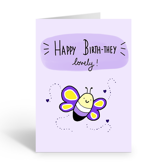 Happy Birth-They Lovely Greeting Card