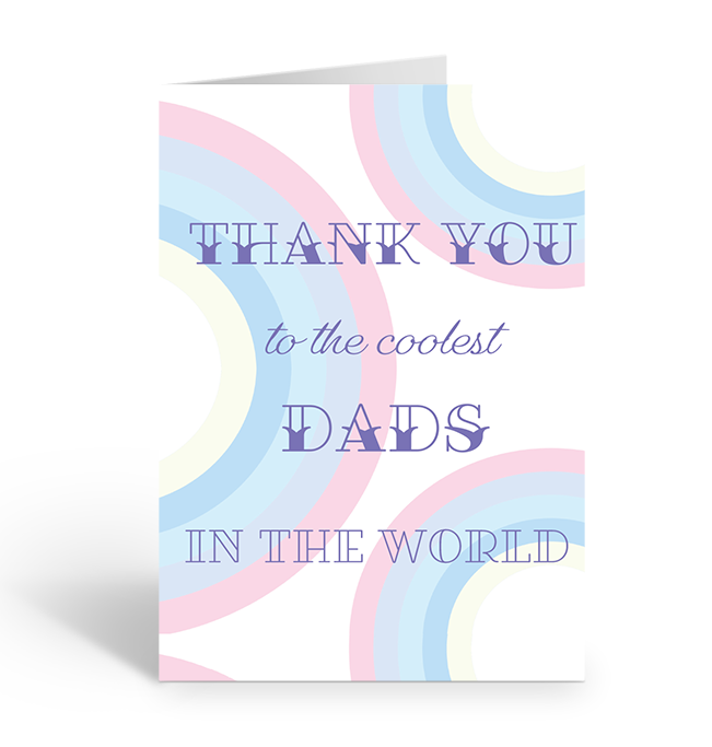 Thank you to the coolest dads in the world greeting card