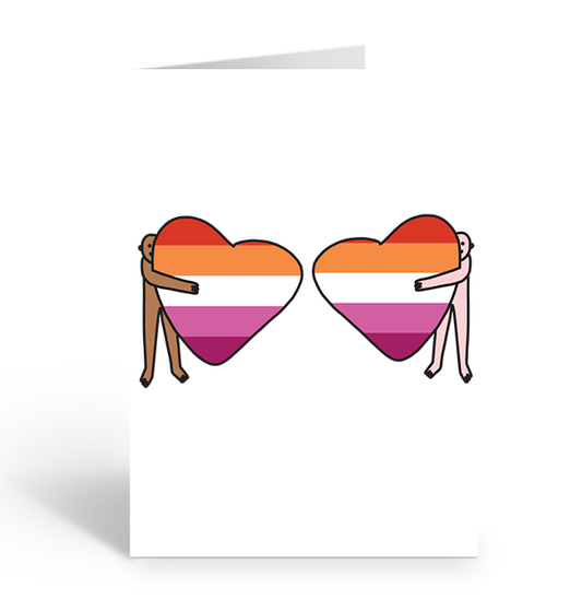 Lesbian Hugs Foreva Greeting Card