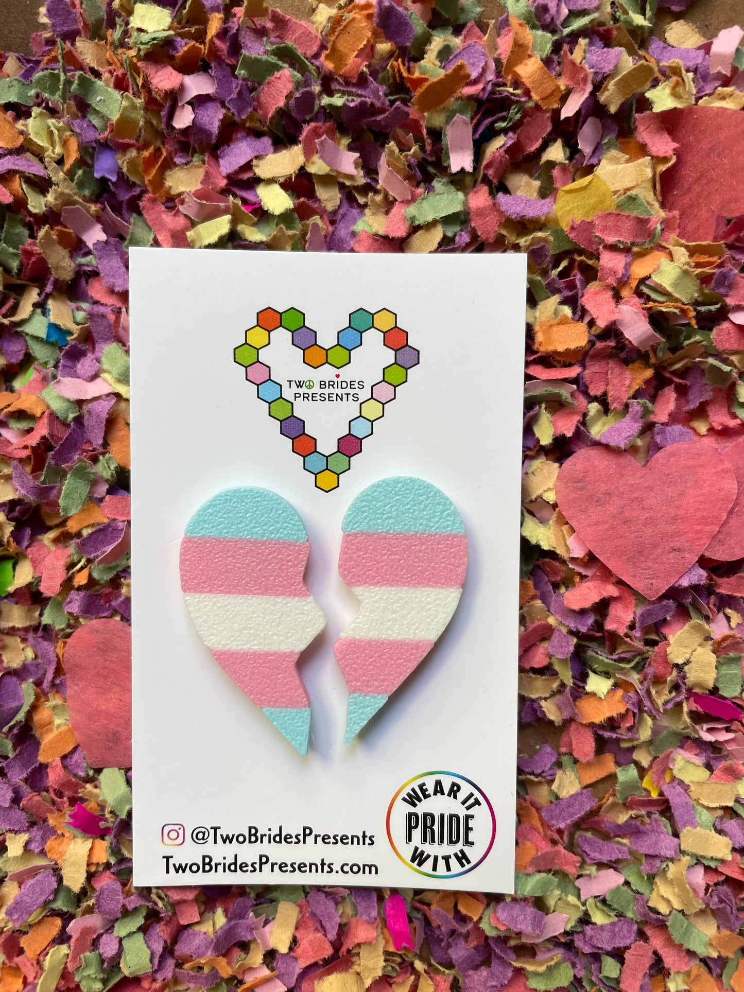 3D BFF Trans LGBTQ+ Pride PIn