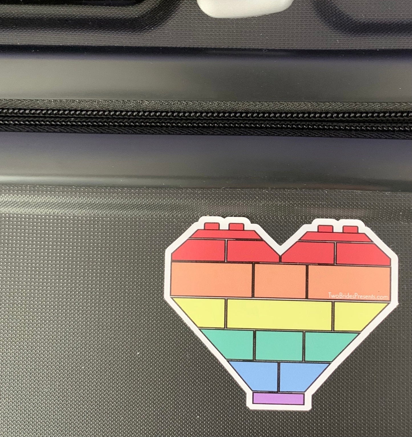 Rainbow Brick Heart Sticker