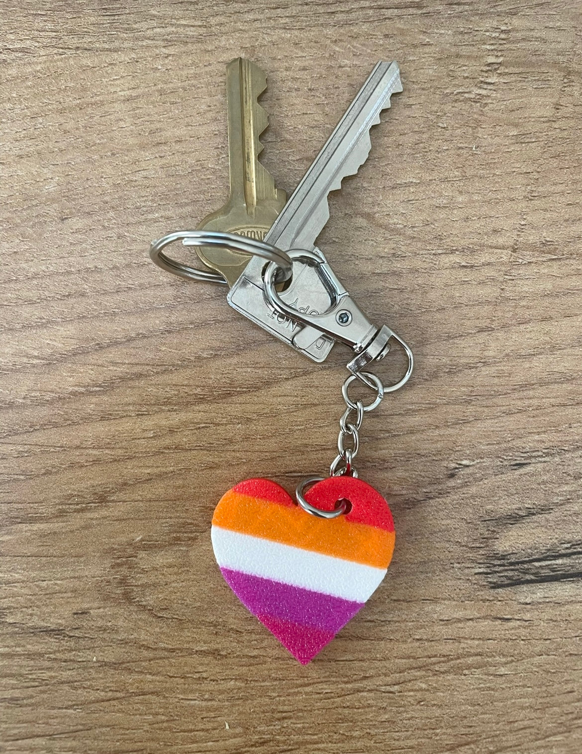 3D Printed Lesbian Heart Key Chain