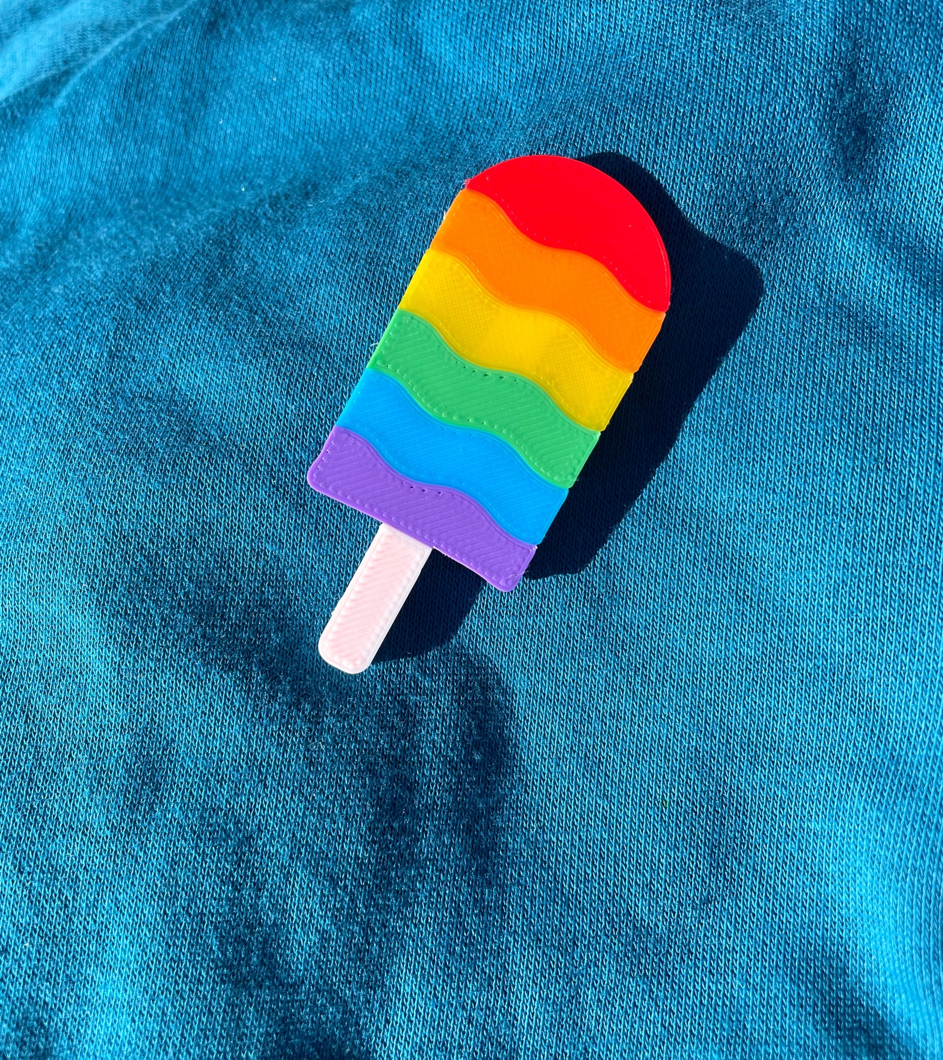 3D Rainbow SwirlPop Ice Pin