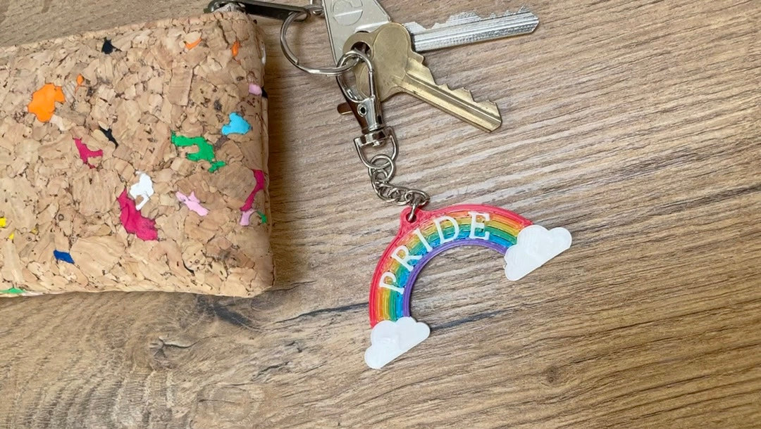 Mini Rainbow Pride 3D Key Chain